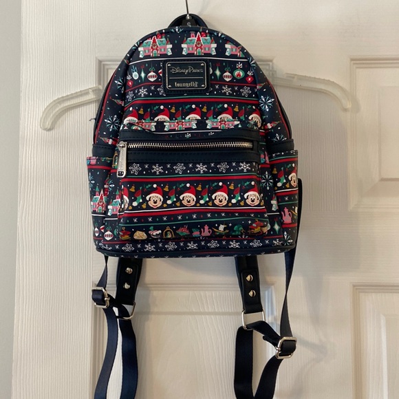 Disney Park Loungefly Christmas mini backpack excellent condition see all photos main image 12